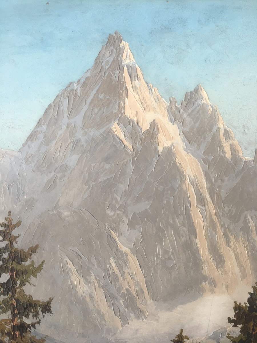 Mountain Table By Jacques Fourcy 1906-1990 Painter From Savoy (contencin Wibault)-photo-3