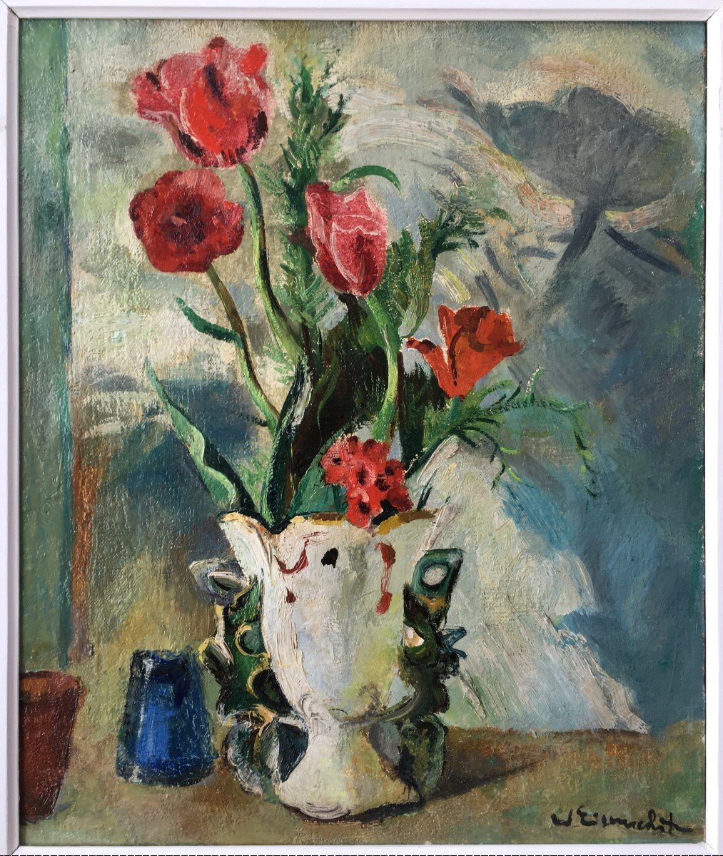 Tableau Peinture Willy Eisenschitz 1889-1974 Peintre De l' Ecole De Paris-photo-2