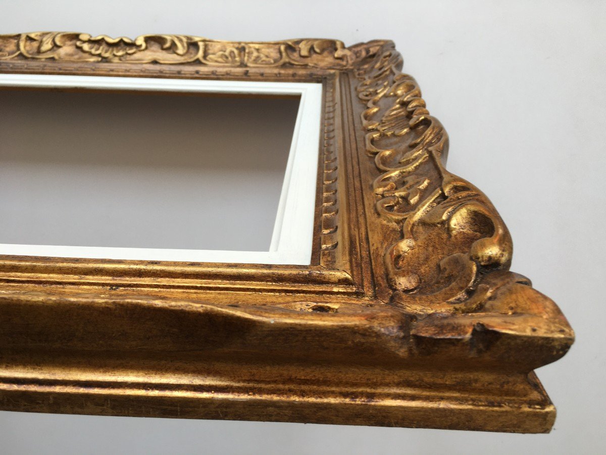 Cadre Montparnasse Doré 8p Pour Tableau Peinture 46x33cm-photo-2