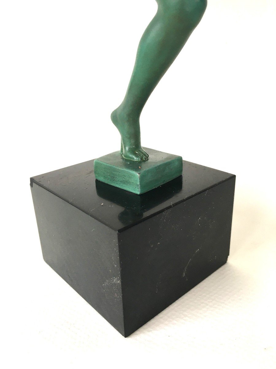 Statue Sculpture Ateliers Max Le Verrier Signée Garcia Art Deco-photo-4