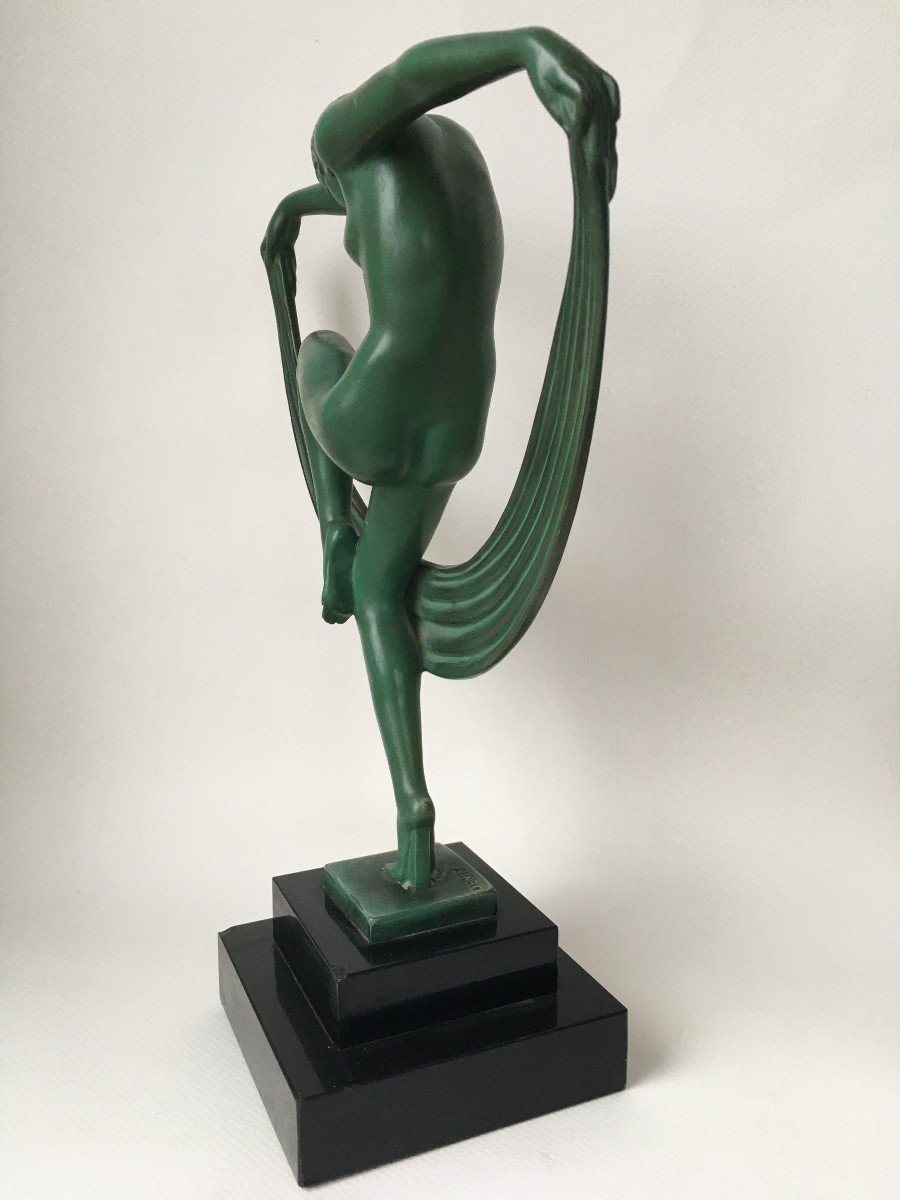 Statue Sculpture Ateliers Max Le Verrier Signed Denis Art Deco-photo-3