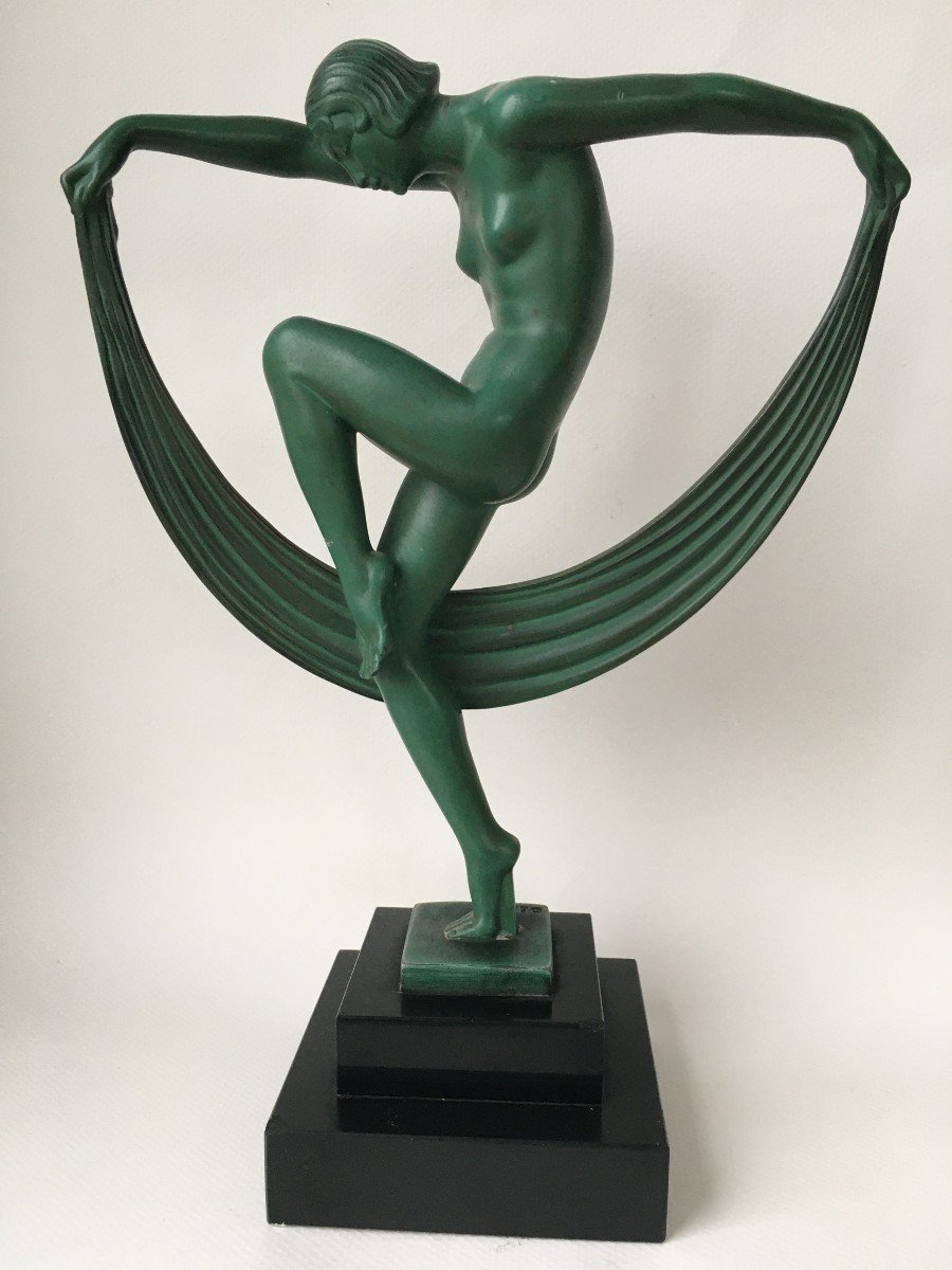 Statue Sculpture Ateliers Max Le Verrier Signed Denis Art Deco