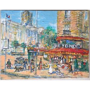 Superb Painting View Of Paris Montparnasse By Armand Dalian 1924-2000