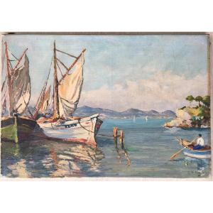 Mediterranean Seaside Painting Painting