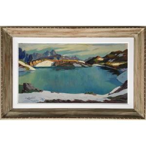 Table Painting Julien Bouvier Mountain Painter Savoie Alps