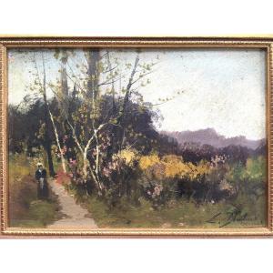 Tableau Paysage Par Galien Laloue Signé L. Dupuy