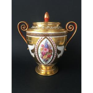 pot à sucre porcelaine de Sèvres période Empire 1806-1807