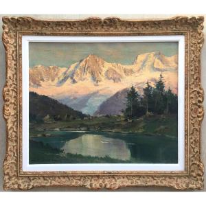 Mountain Painting By Charles Henri Contencin 1898-1955