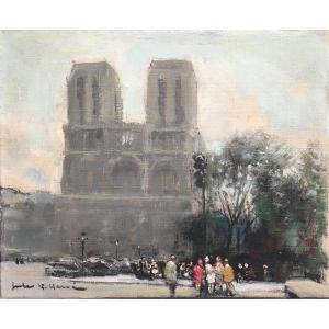 tableau peinture Jules René Hervé - Paris Notre Dame