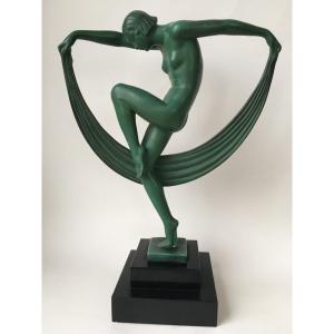 Statue Sculpture Ateliers Max Le Verrier Signed Denis Art Deco