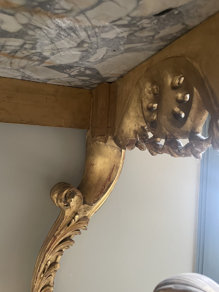 Console en bois dorée -photo-4