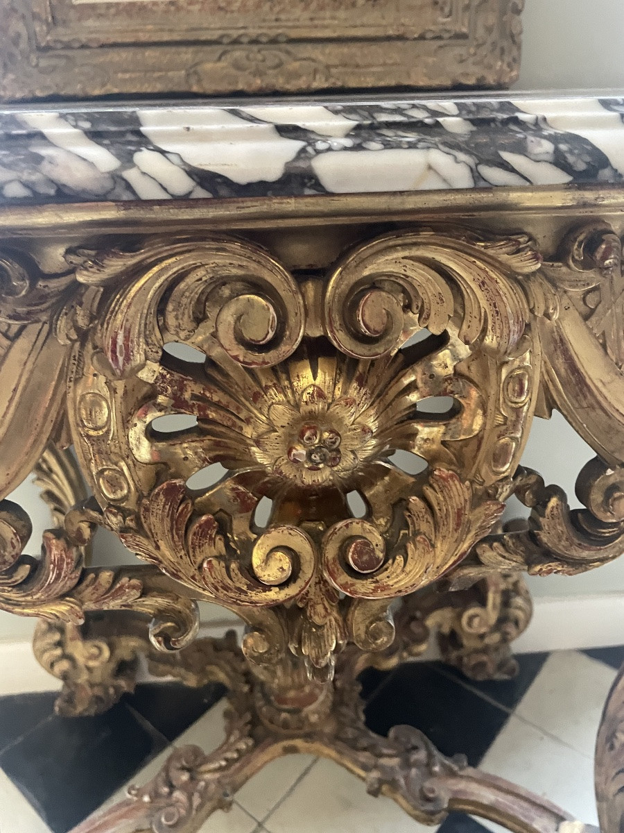 Console en bois dorée -photo-1