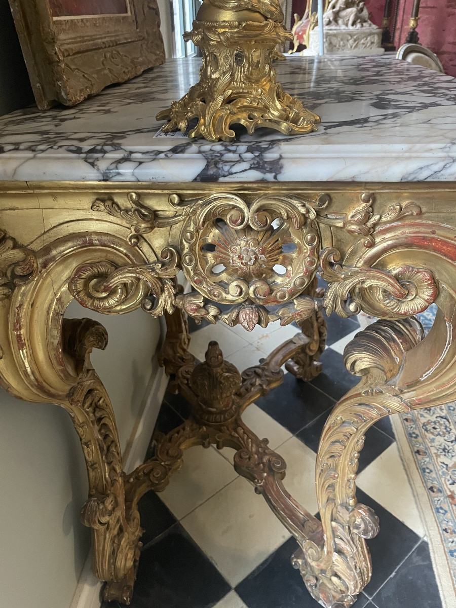 Console en bois dorée -photo-3