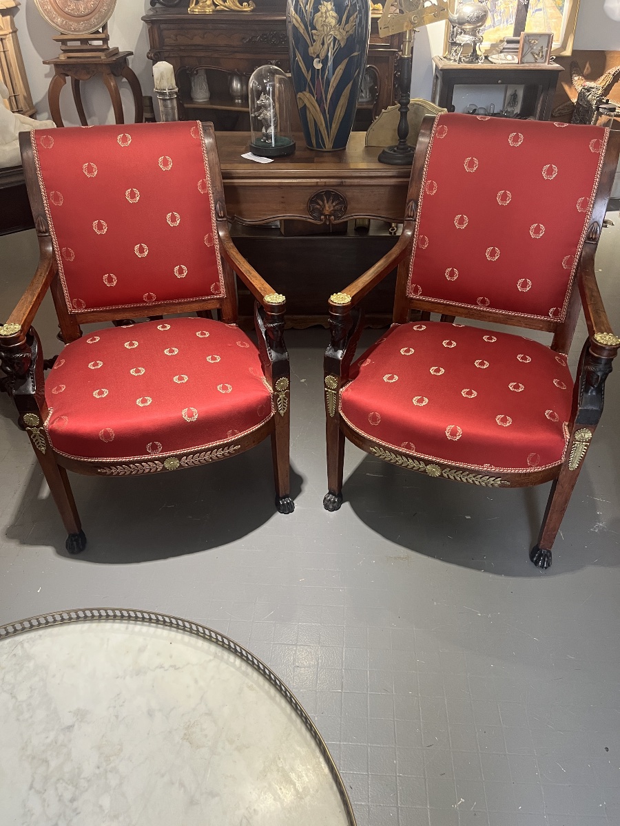 2 fauteuils « retour d’Egypte » empire-photo-2