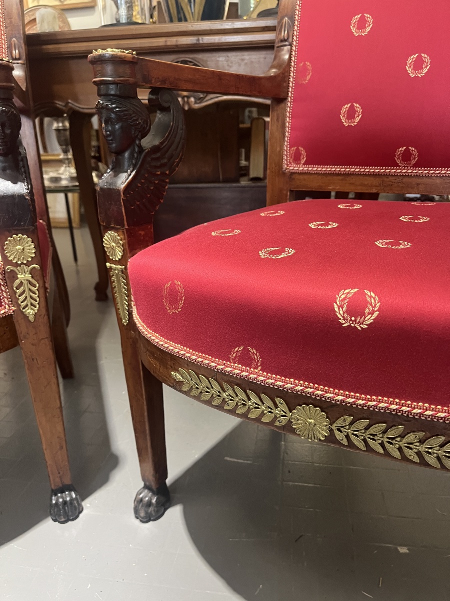 2 fauteuils « retour d’Egypte » empire-photo-1