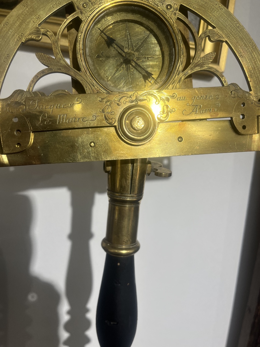 Rare graphomètre XVIII -photo-3
