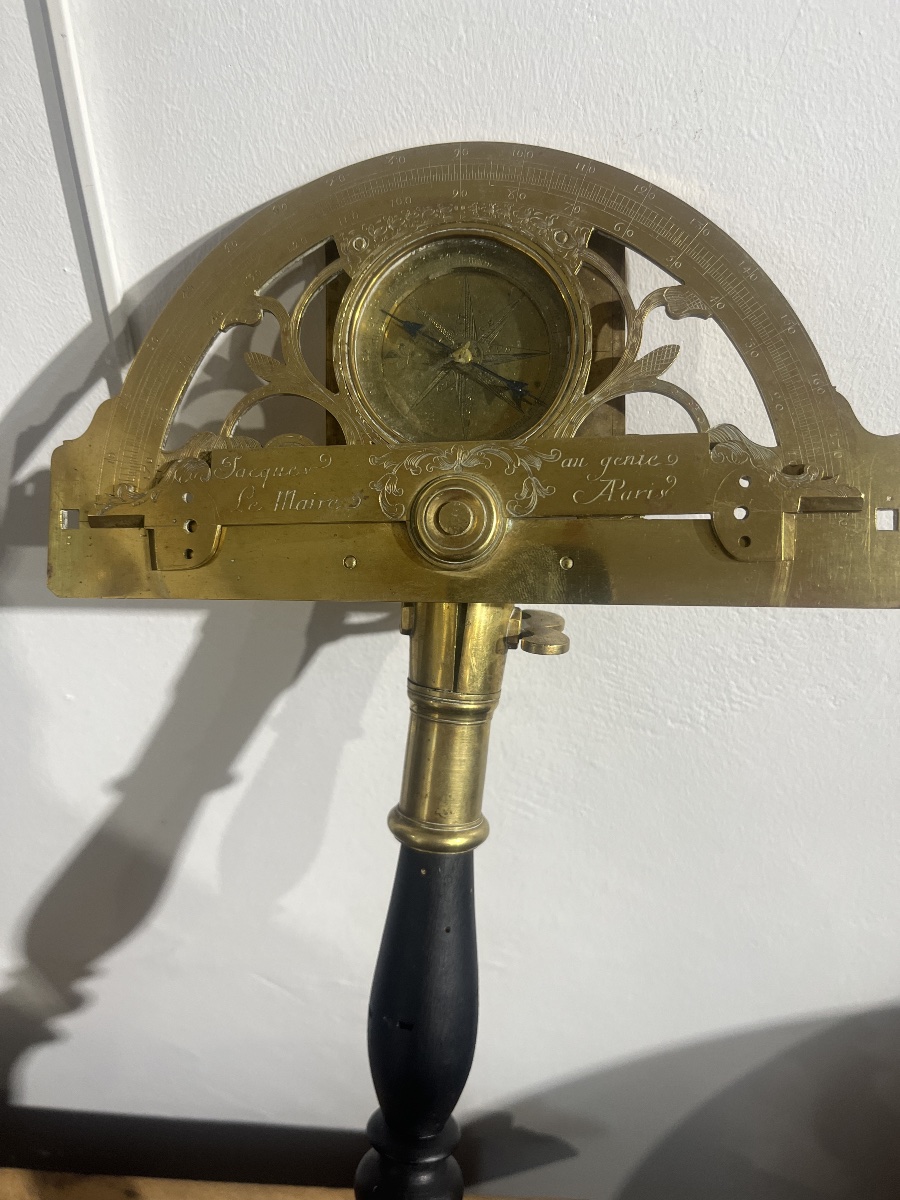 Rare graphomètre XVIII -photo-4