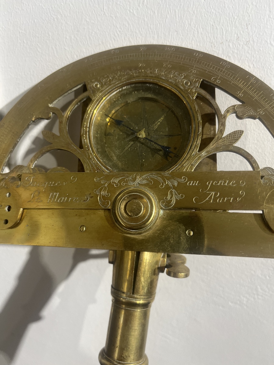 Rare graphomètre XVIII -photo-5