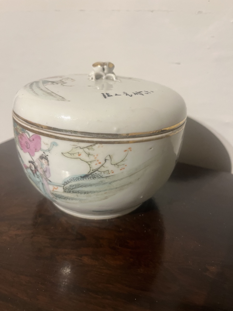 Pot couvert Chine XIX e-photo-2