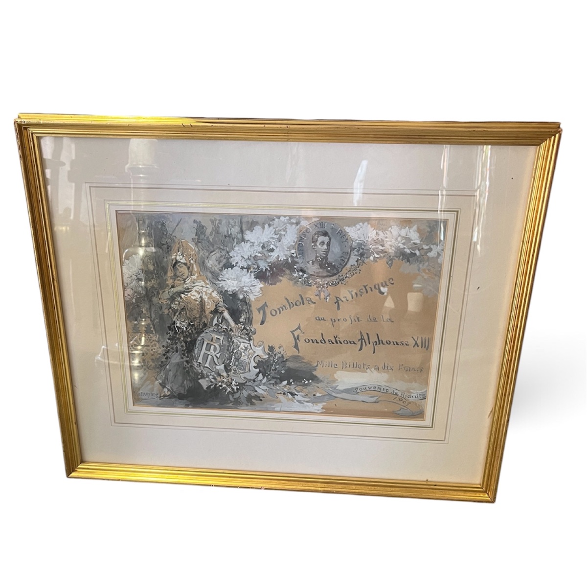Vicente de Paredes – Projet de tombola artistique pour la Fondation Alphonse XIII Biarritz -photo-3