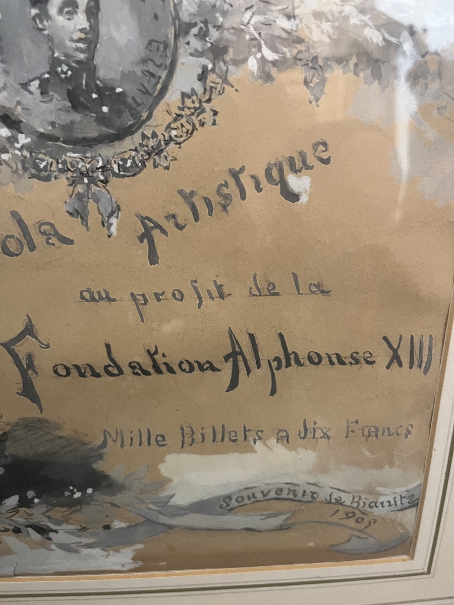 Vicente de Paredes – Projet de tombola artistique pour la Fondation Alphonse XIII Biarritz -photo-1