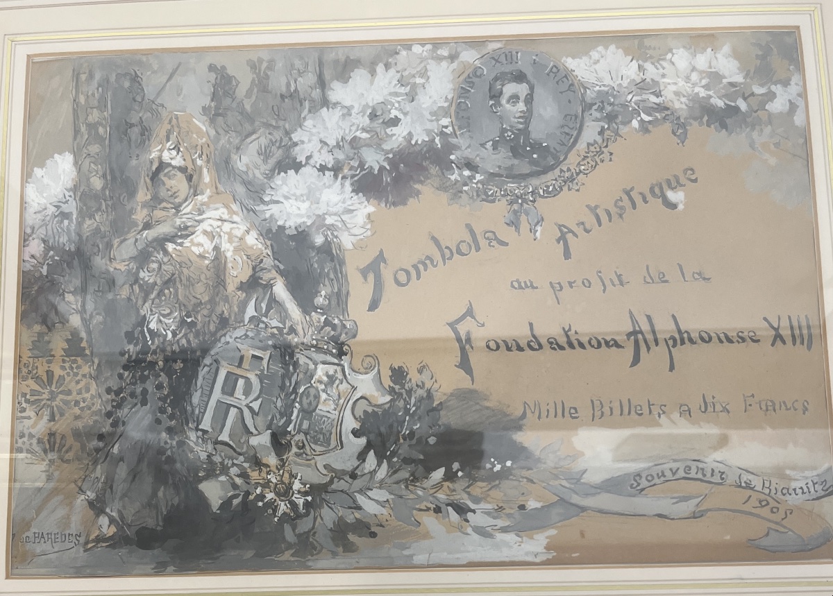 Vicente de Paredes – Projet de tombola artistique pour la Fondation Alphonse XIII Biarritz -photo-4