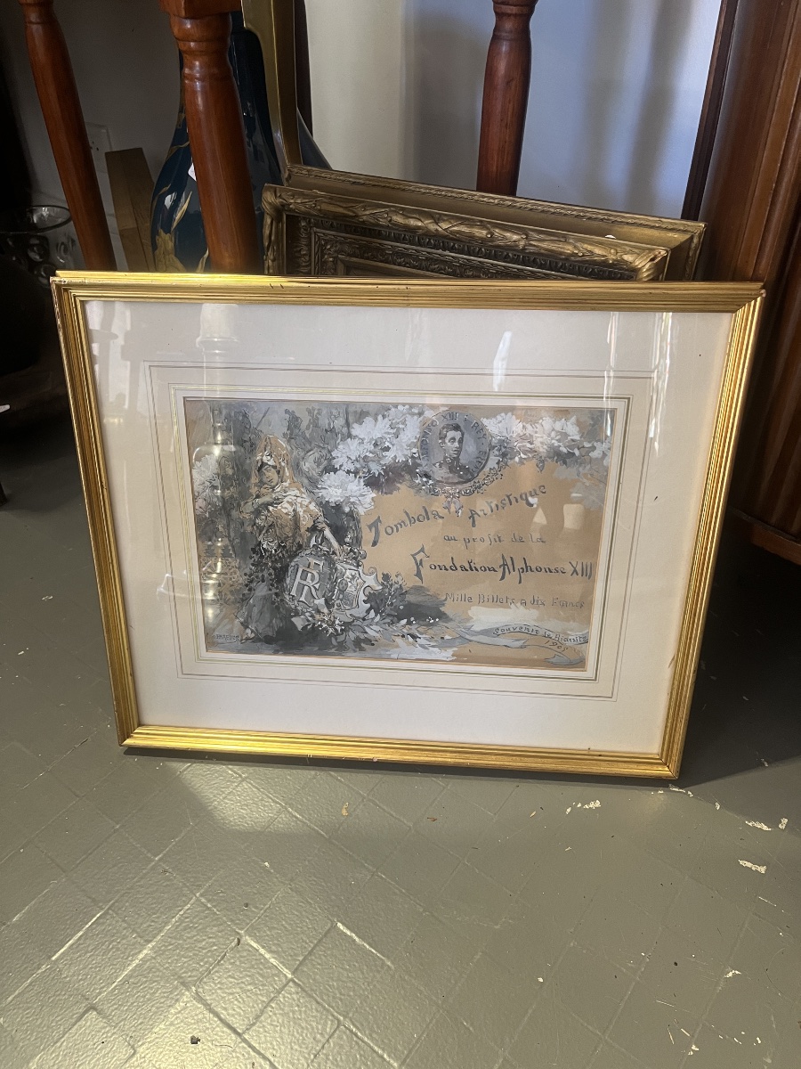 Vicente de Paredes – Projet de tombola artistique pour la Fondation Alphonse XIII Biarritz -photo-5