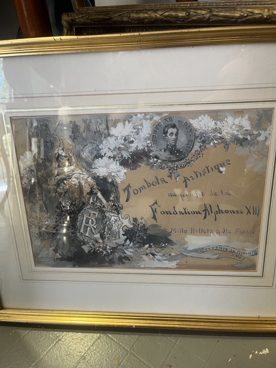 Vicente de Paredes – Projet de tombola artistique pour la Fondation Alphonse XIII Biarritz -photo-6