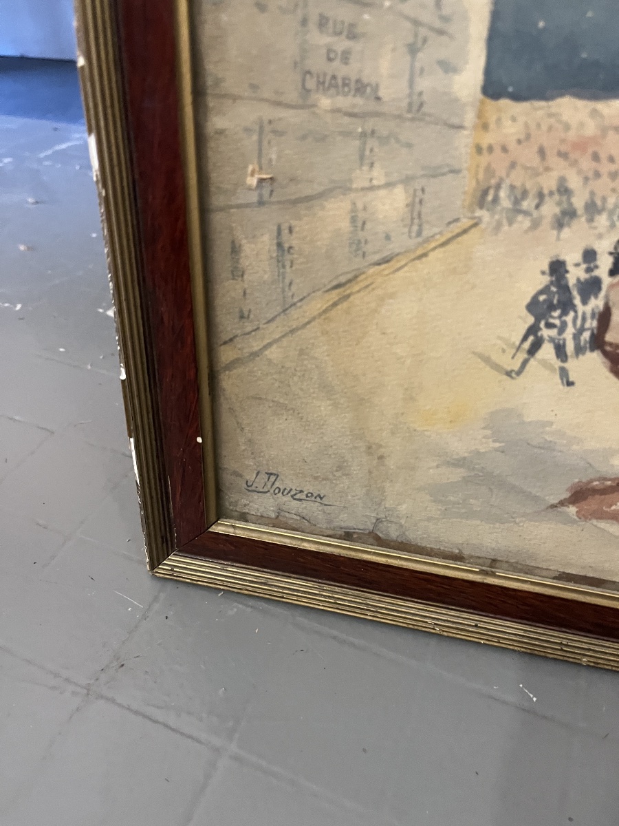 Watercolor: Waterloo. Napoleon. J. Douzon-photo-3