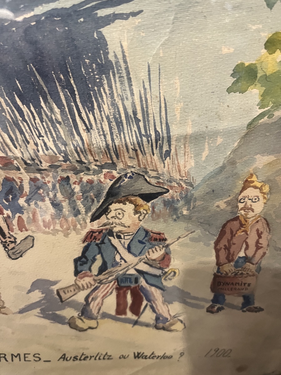 Watercolor: Waterloo. Napoleon. J. Douzon-photo-4