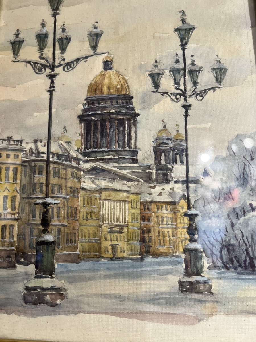Watercolor Painting Of St. Petersburg-photo-2