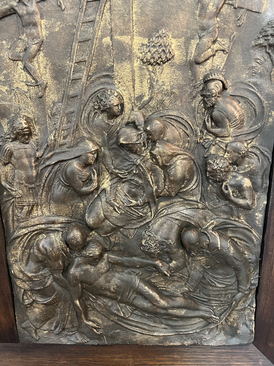 Bas relief 19 e , religieux style renaissance -photo-2