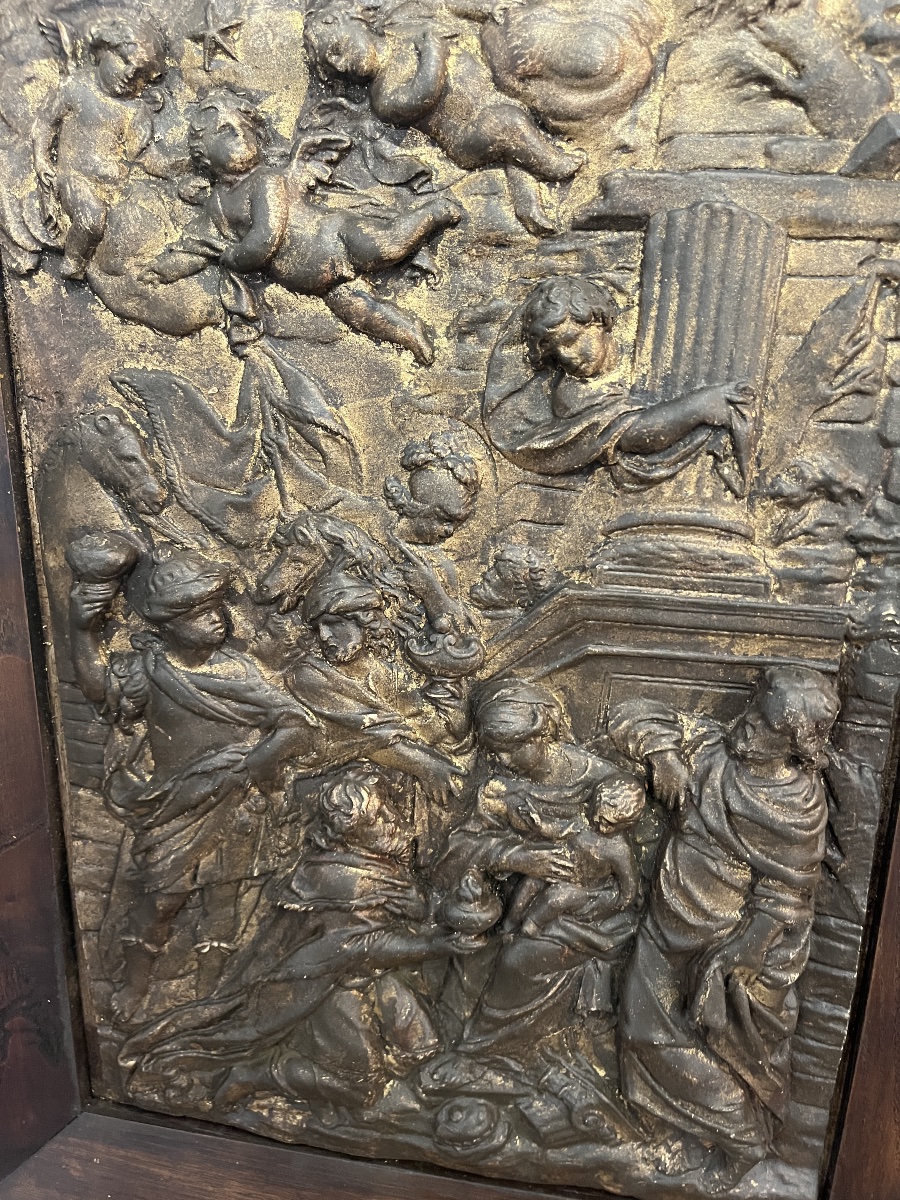 Bas relief 19 e , religieux style renaissance -photo-3