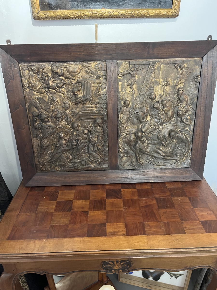 Bas relief 19 e , religieux style renaissance 