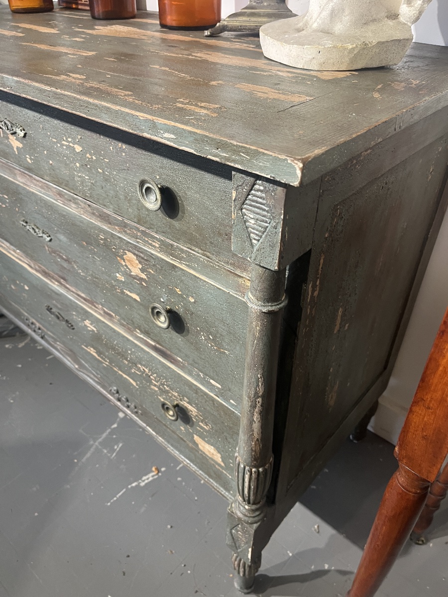 Commode de style Directoire, finition patinée à l’ancienne-photo-2