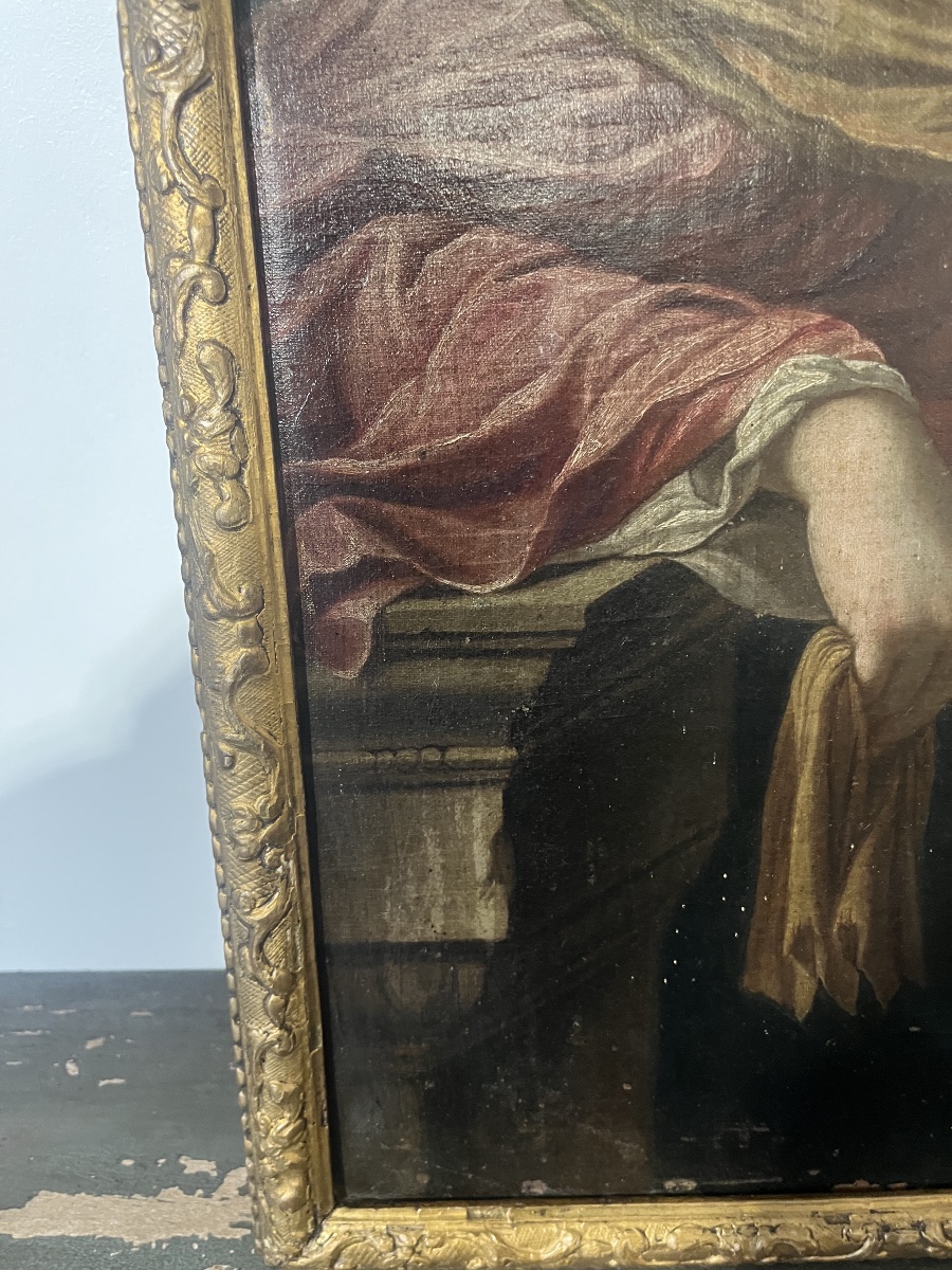 Vierge à l ‘Enfant 17 eme. D’après Simon Vouet -photo-3