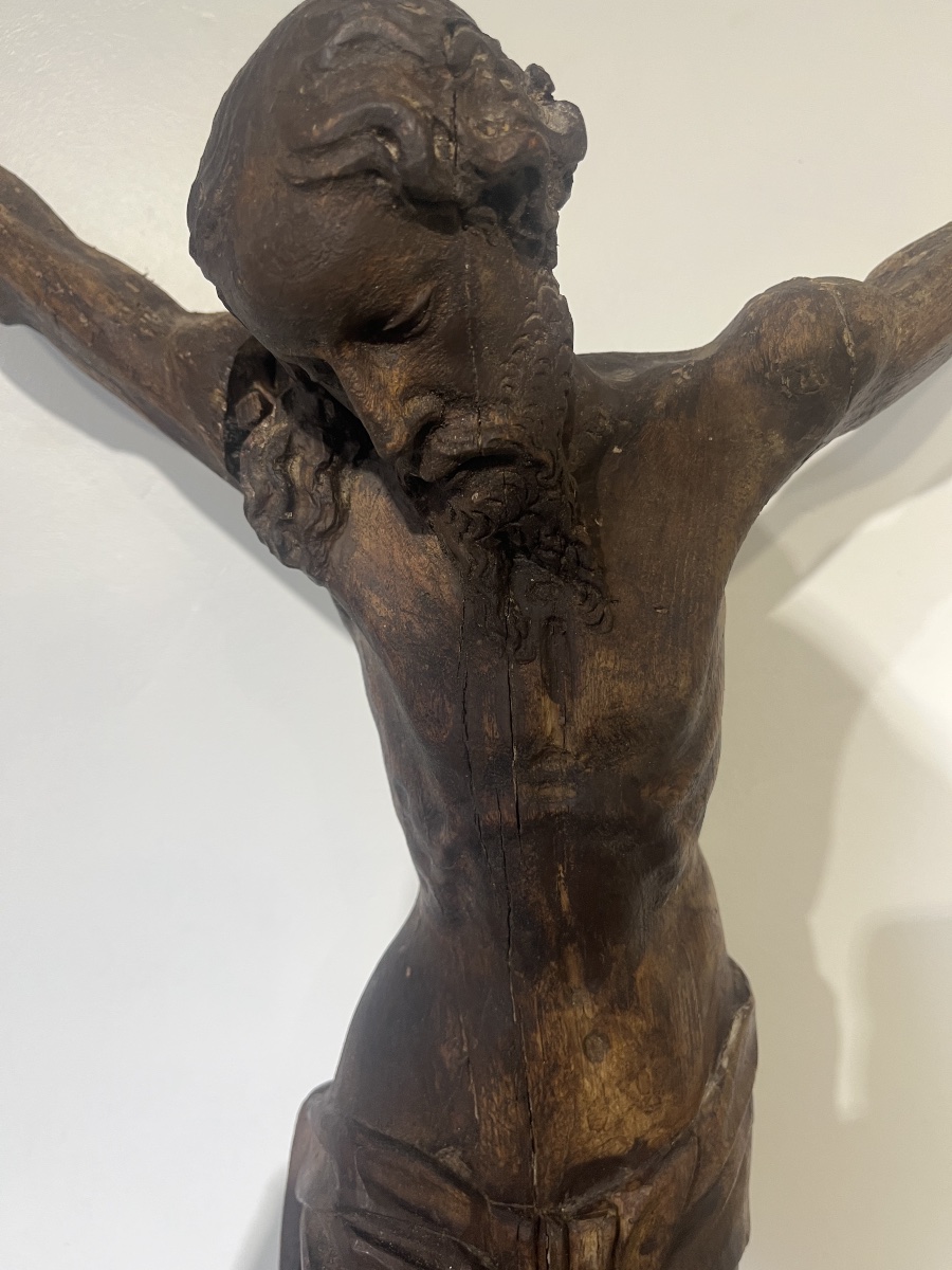 Grand Christ en bois sculpté —  63 cm XVIIᵉ siècle-photo-2