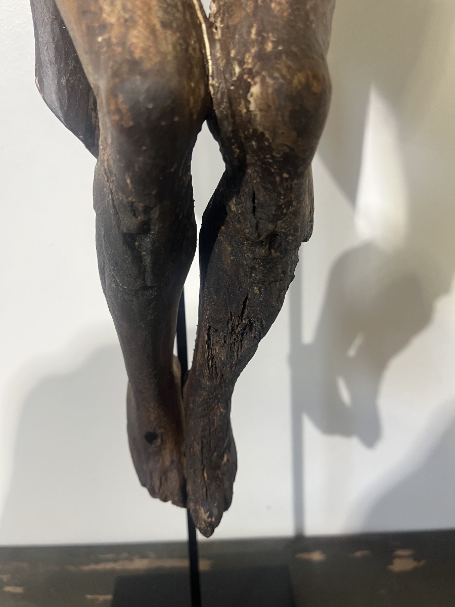 Grand Christ en bois sculpté —  63 cm XVIIᵉ siècle-photo-2