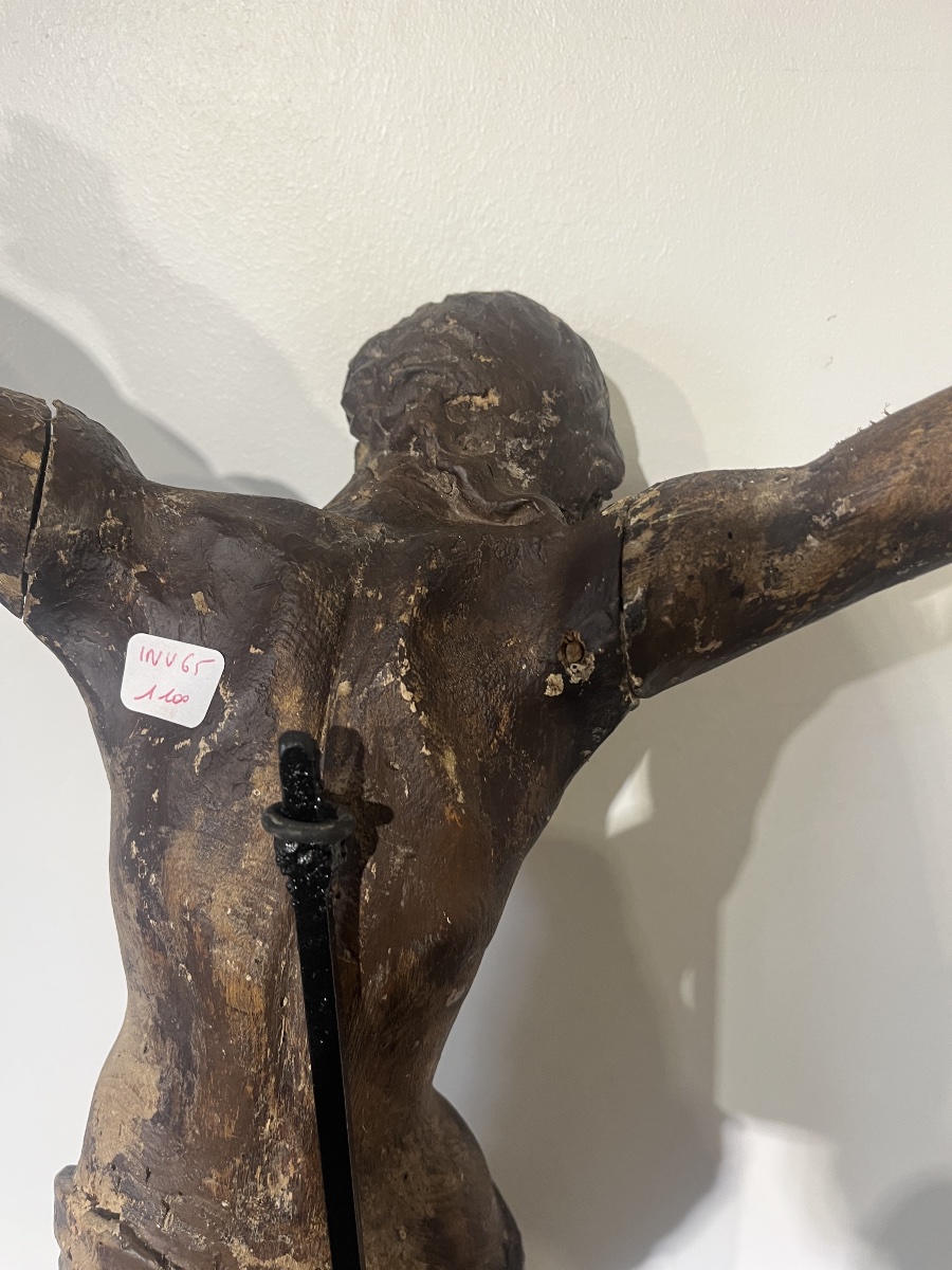 Grand Christ en bois sculpté —  63 cm XVIIᵉ siècle-photo-6