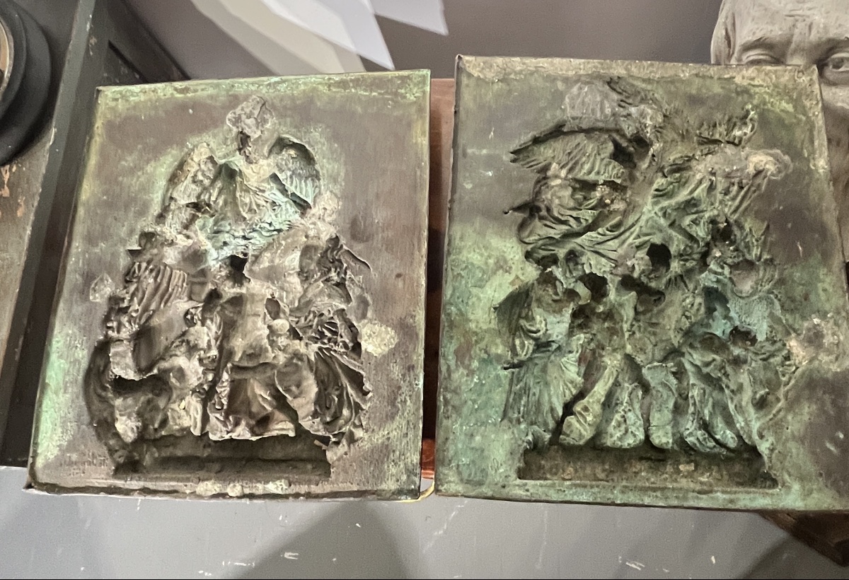 2 bas relief  F.LAVASTRE 19 eme -photo-3