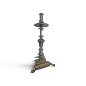17th-century Bronze Candleholder