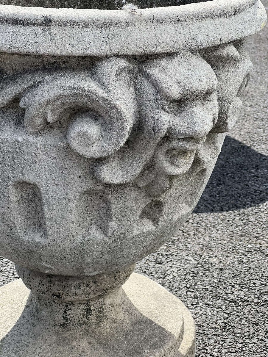 Paire De Vase En Pierre De Château -photo-3