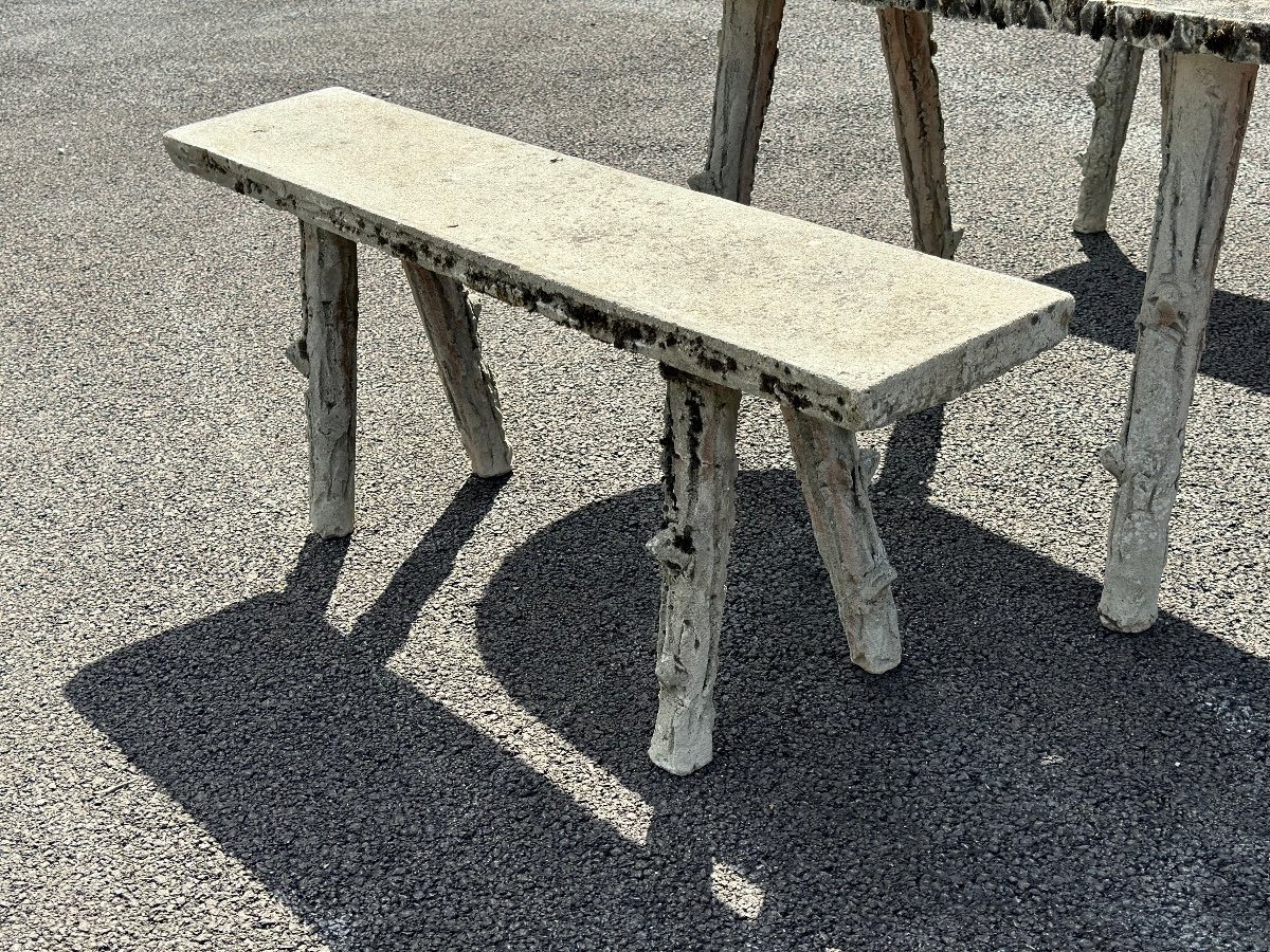 Salon De Jardin Faux Bois Béton -photo-2