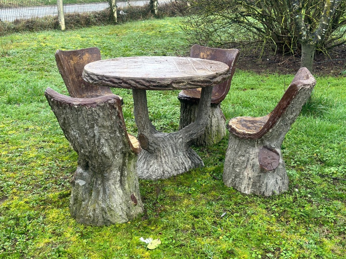 Salon De Jardin Faux Bois Béton -photo-4