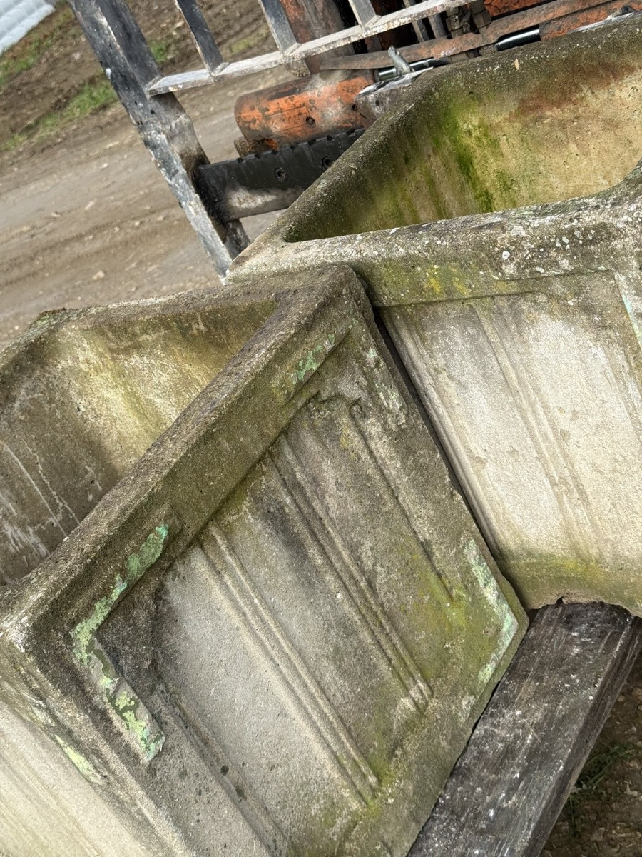 Pair Of Concrete Planters -photo-4