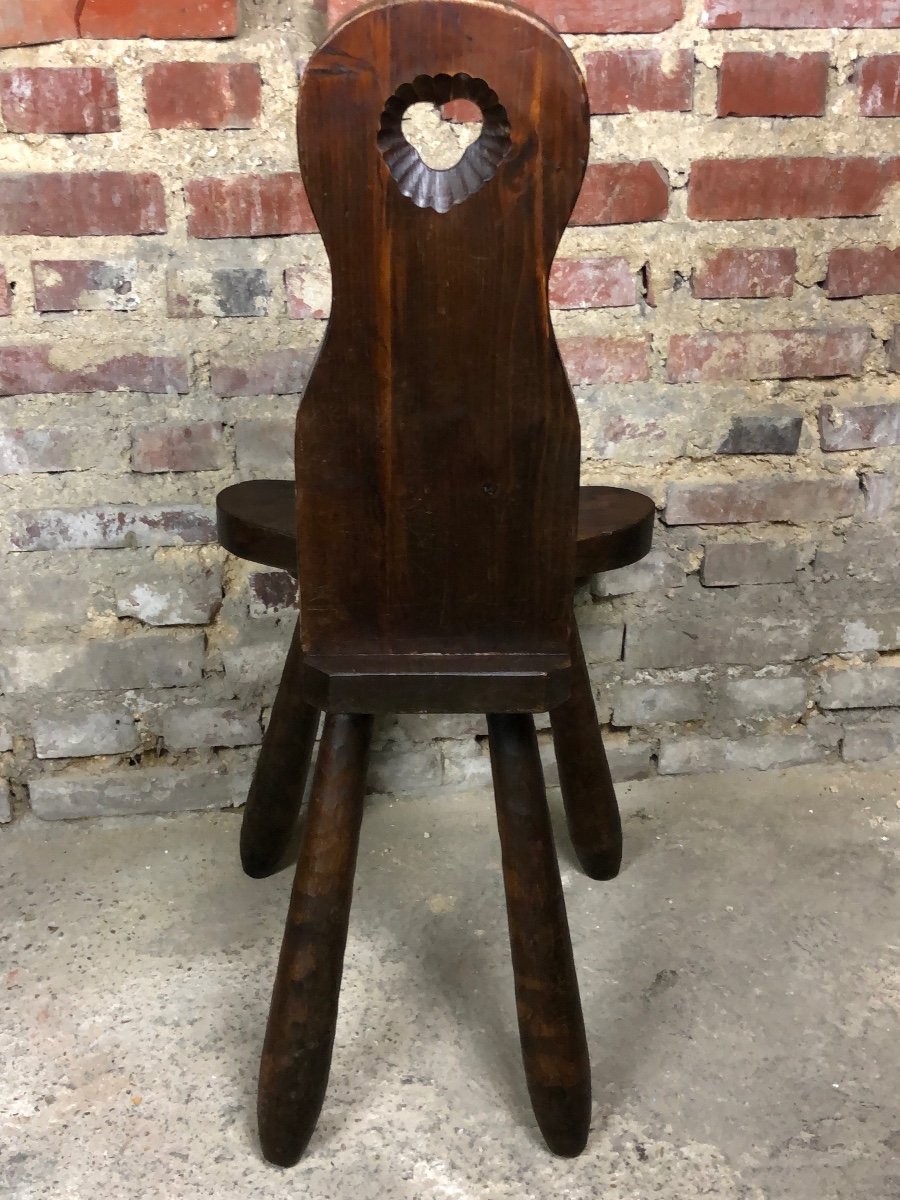 Vintage Brutalist Mountain Chairs (set Of 6) Gouged 1960-photo-2