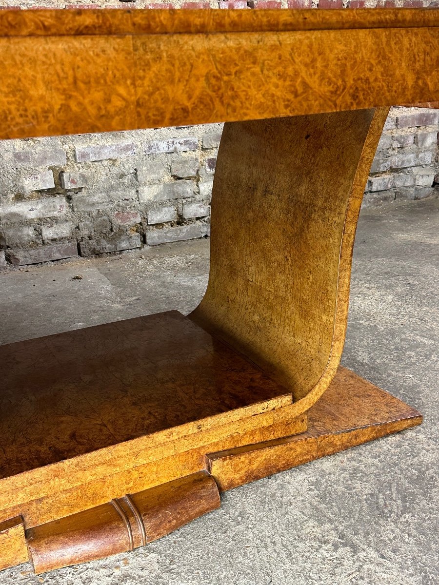 Table Or Desk With Extensions On Lyre Foot Art Deco Period-photo-4