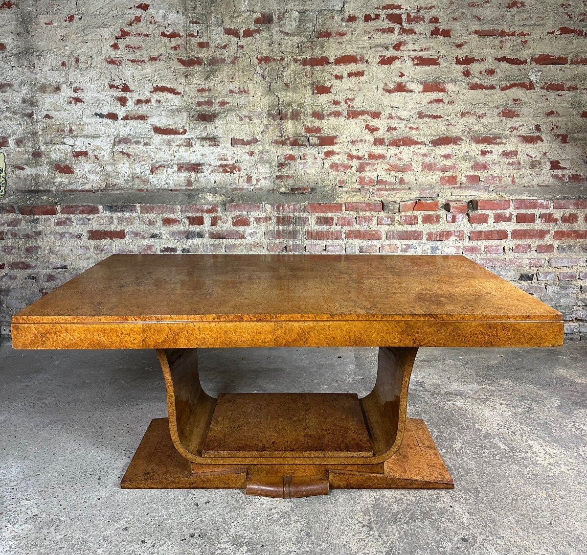 Table Or Desk With Extensions On Lyre Foot Art Deco Period