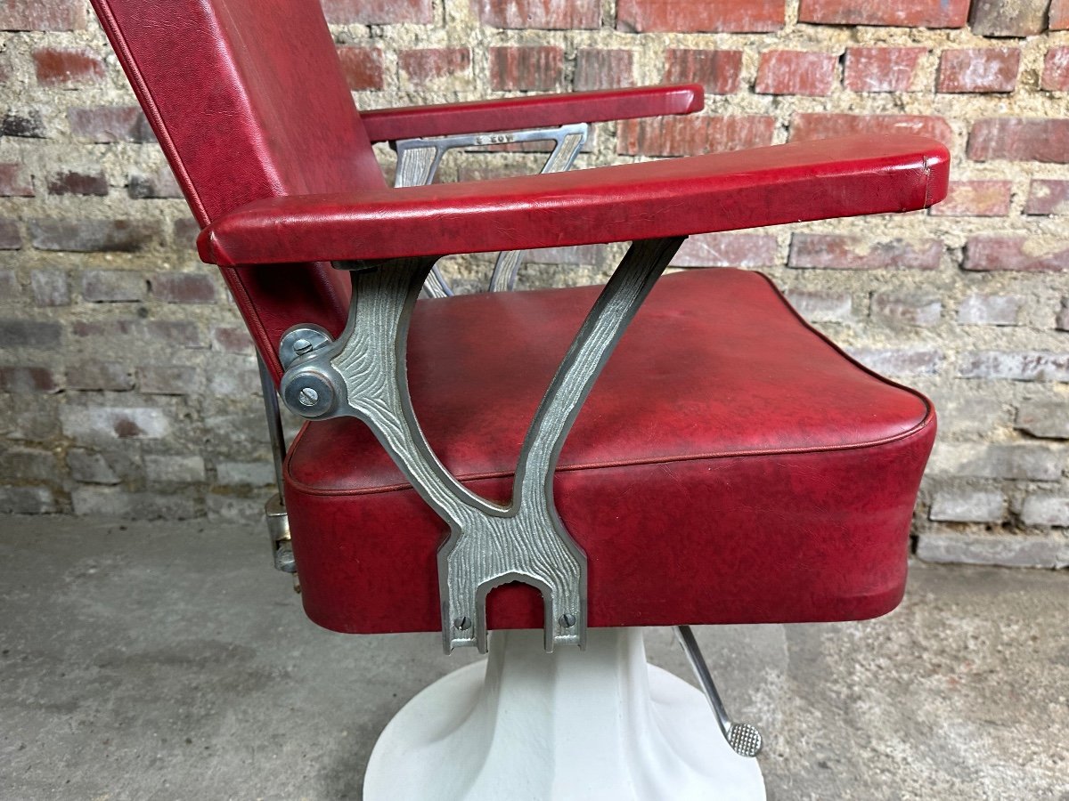 Vintage 1930 Figaro Barber Chair-photo-2