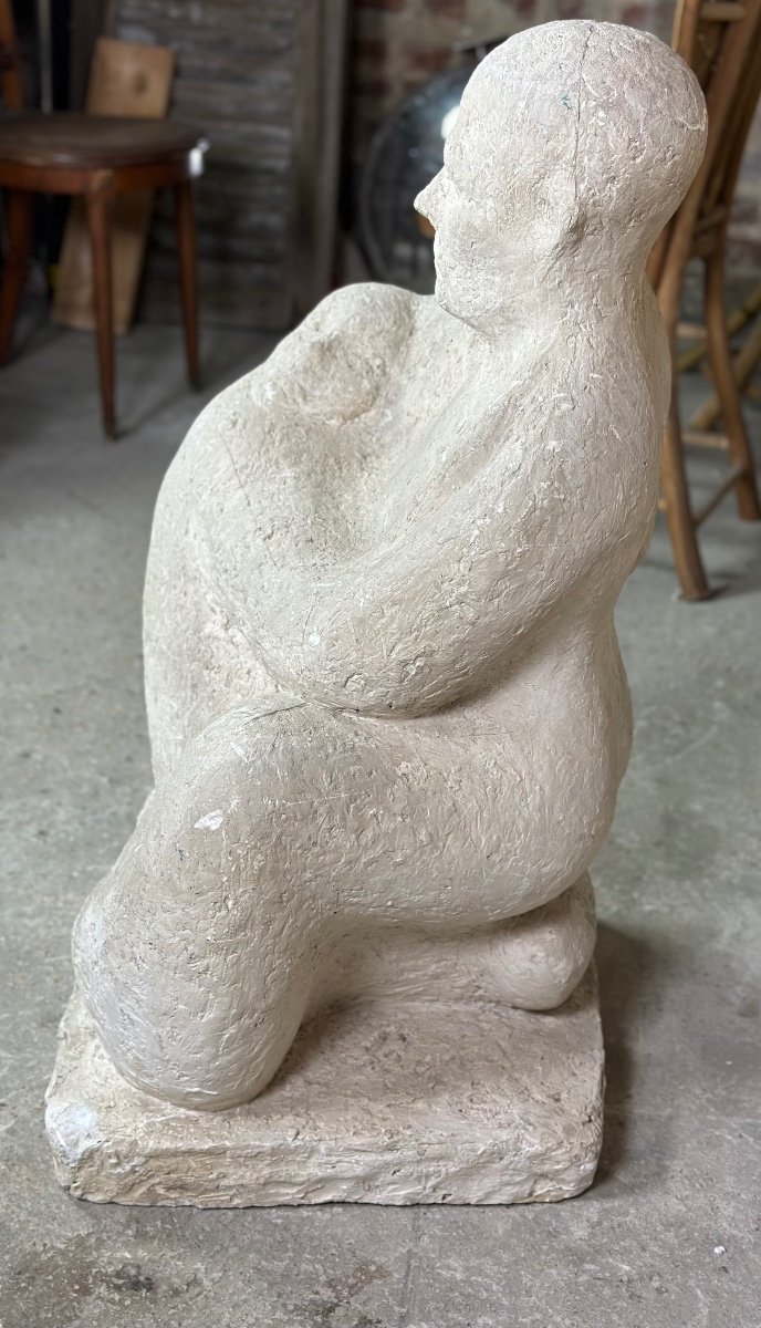 Sculpture En Plâtre De Dragoljub Milosevic 1970-photo-2